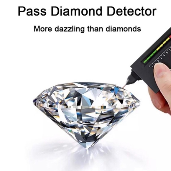 Stunning 1ct. Micro Pave Moissanite Diamond Ring Adjustable size - Picture 6 of 8